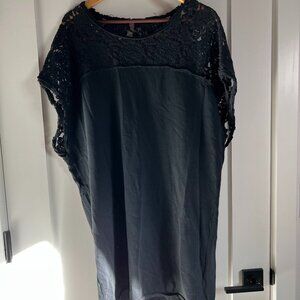 Diesel Black Lace Panel Dress